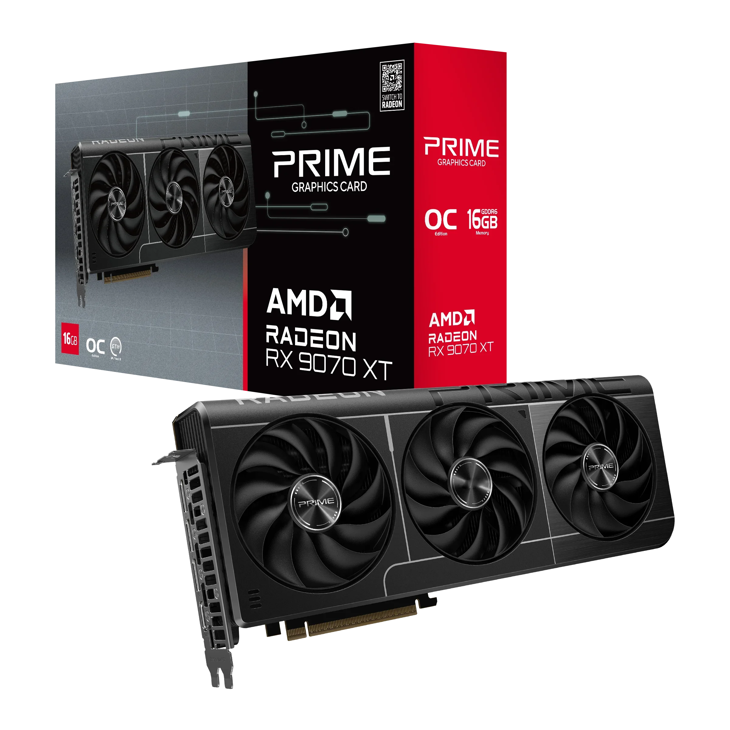 Triple Fan Gaming Graphics Card 16Gb - بطاقة فيديو AMD Radeon RX 9070