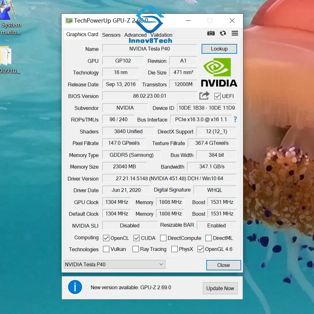 توربو فان لبطاقة الرسومات P40  - مراجعة Ai Deep Learning Workstation Gpu 24Gb وسعره